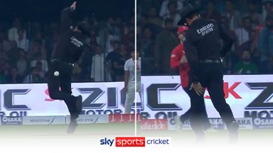 'He wasn't expecting that!' | Umpire takes painful blow during T20