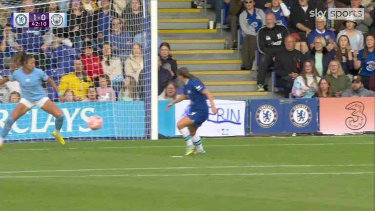 Fran Kirby opens the scoring for Chelsea against Manchester City