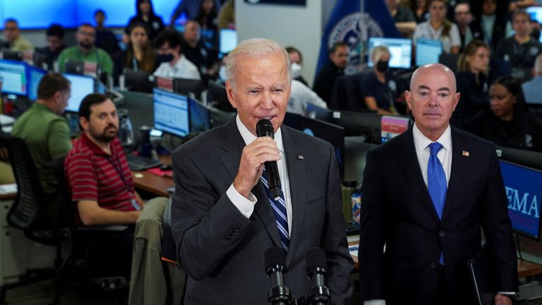 US President Joe Biden has said early reports suggest there has been substantial loss of life from Hurricane Ian. 