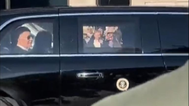 Joe Biden got the true experience of a Monday morning in London, as he got caught in traffic on his way to the funeral while in his armoured limousine, The Beast.