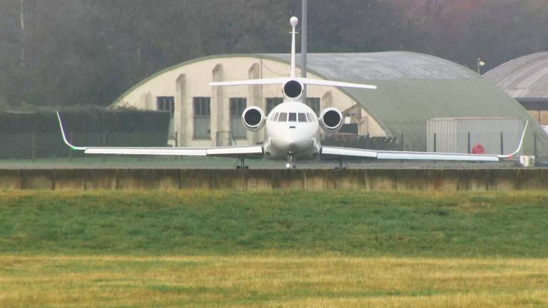 Boris Johnson at Northolt