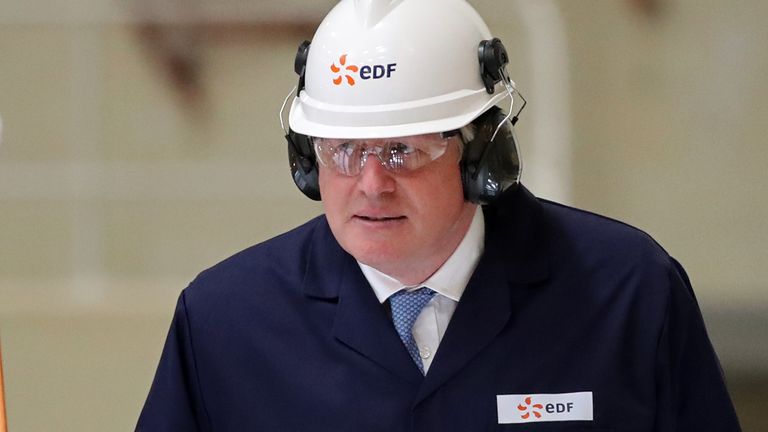 Prime Minister Boris Johnson during a visit to EDF&#39;s Sizewell B nuclear power station in Suffolk. Picture date: Thursday September 1, 2022.
