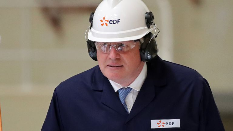 Prime Minister Boris Johnson during a visit to EDF&#39;s Sizewell B nuclear power station in Suffolk. Picture date: Thursday September 1, 2022.
