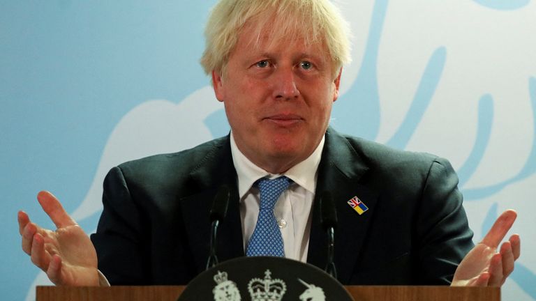 British Prime Minister Boris Johnson visits EDF&#39;s Sizewell Nuclear power station