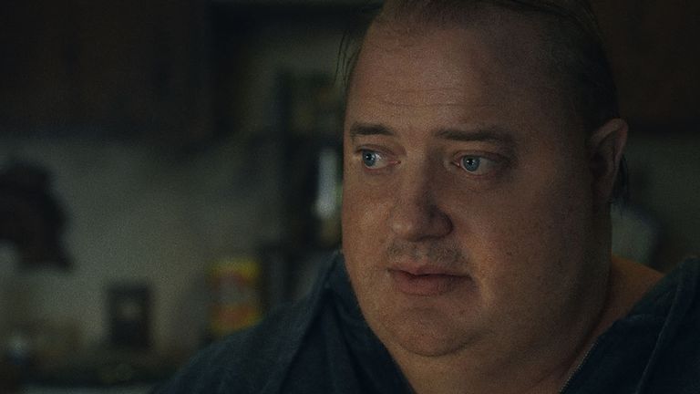 Brendan Fraser in Whale. Image: TIFF