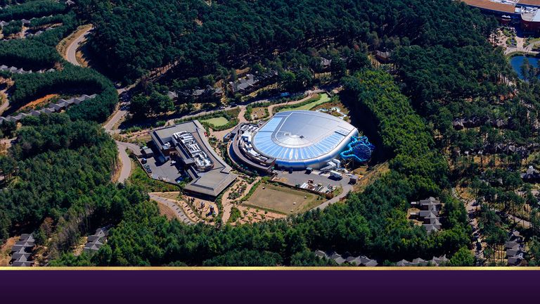 The leisure complex at Center Parcs Woburn Forest, Bedfordshire