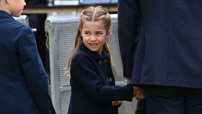 Princess Charlotte during a visit to Cardiff Castle