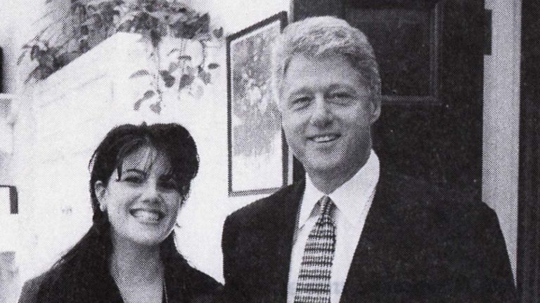 President Clinton poses with Monica Lewinsky in a 17 November, 1995 photo 