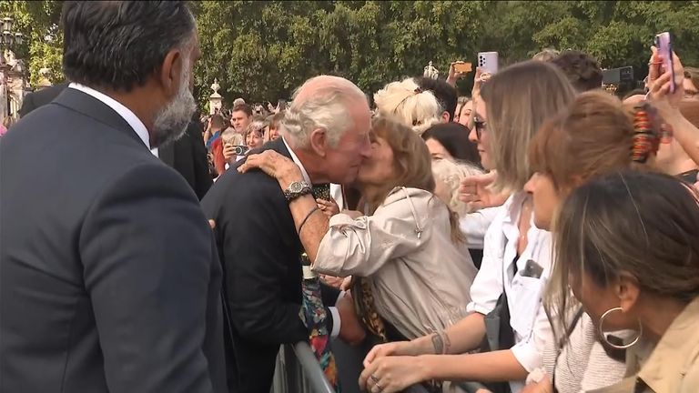 King charles meets crowds
