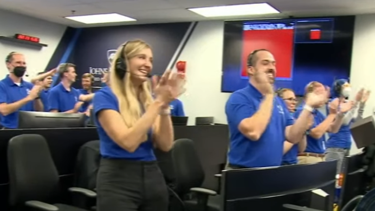 The NASA team celebrates as DART impacts Dimorphos