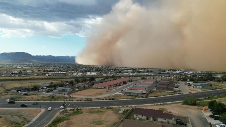Dust storm in Arizona 