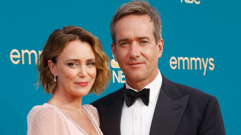 Matthew Macfadyen and Keely Hawes arrive at the 74th Primetime Emmy Awards in Los Angeles, California, U.S., September 12, 2022. REUTERS/Ringo Chiu