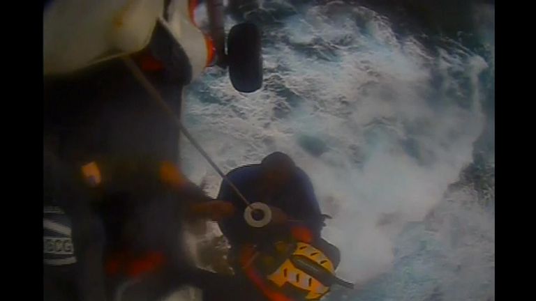 Stranded fisherman rescued off US Virgin Islands.