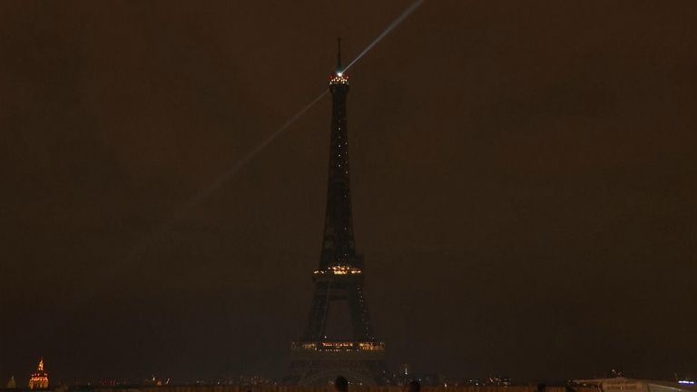 Eiffel Tower turns of lights early to save electricity as France faces energy crisis