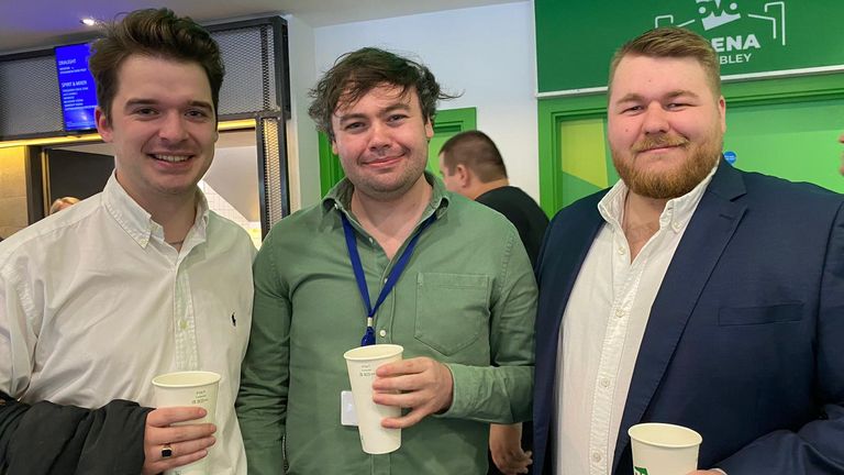 From left to right: Luke Caldecott, Jamie Smith and Josh Mckanzie-Lawrie, who say they aren&#39;t impressed with either candidate
