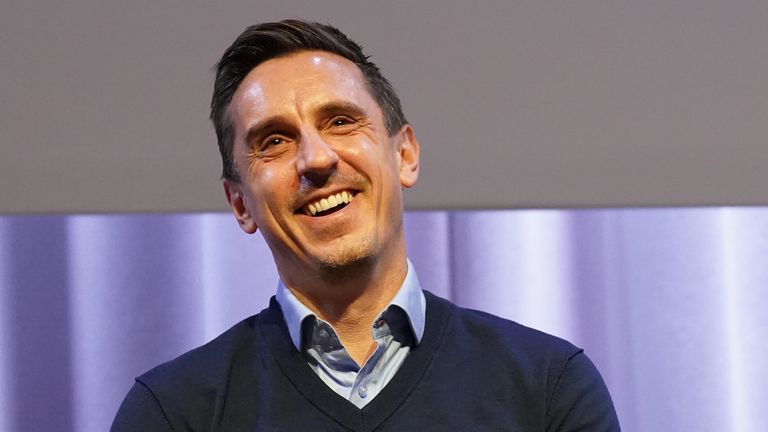 Former England footballer and Sky Sports pundit Gary Neville speaking at a fringe meeting on the future of English football during the Labour Party Conference at the ACC Liverpool. Picture date: Monday September 26, 2022.
