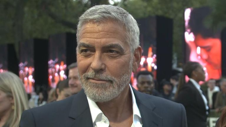 George Clooney in Leicester Square