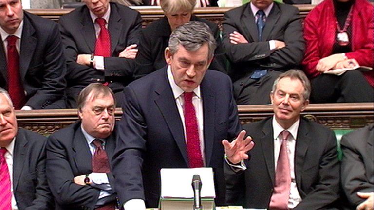 Gordon Brown at the despatch box in 2007