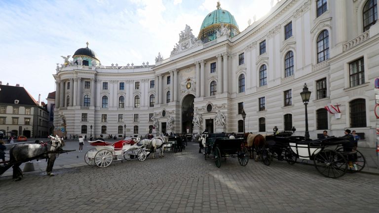The front of the Hofburg Palace in Vienna, Austria. Pic: AP