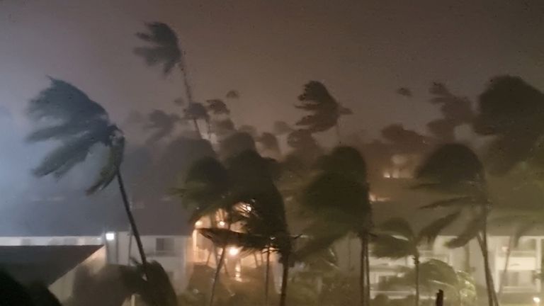 Hurricane Fiona makes landfall in Punta Cana, Dominican Republic. Pic: Dan Morris via Reuters