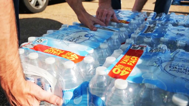 Bottled drinking water supplies for Jackson residents