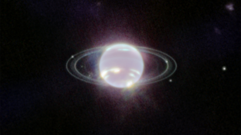James Webb Space Telescope  captures  view of  Neptune&#39;s  rings 
Credit: NASA, ESA, CSA, STScI
