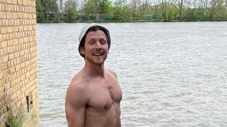 Jonathan Hope is doing a charity swimming challenge
