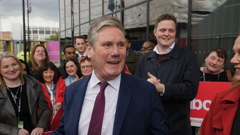 Sir Keir Starmer arrives at the Labour Party Conference