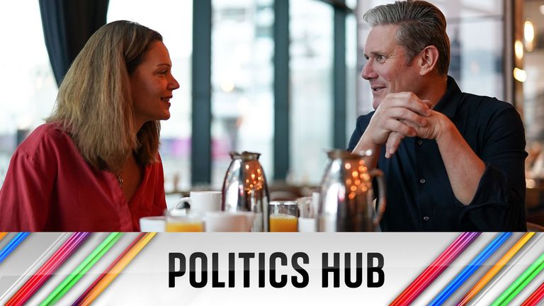 Labour Party leader Keir Starmer and his wife Victoria have breakfast in the Pullman hotel in Liverpool, on the morning he delivers his keynote speech at the Labour Party conference. Picture date: Tuesday September 27, 2022.

