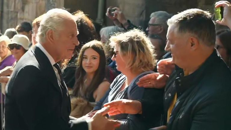 The King greets the public in Edinburgh