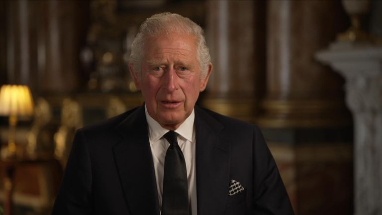 King Charles III addresses the nation