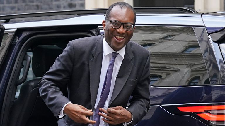 Chancellor of the Exchequer Kwasi Kwarteng arrives at 10 Downing Street, London. Picture date: Thursday September 22, 2022.
