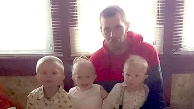 The bodies of Kyle Moorman (left) and his three children were found in an Indianapolis pond after a weeklong search
PIC:IMPD