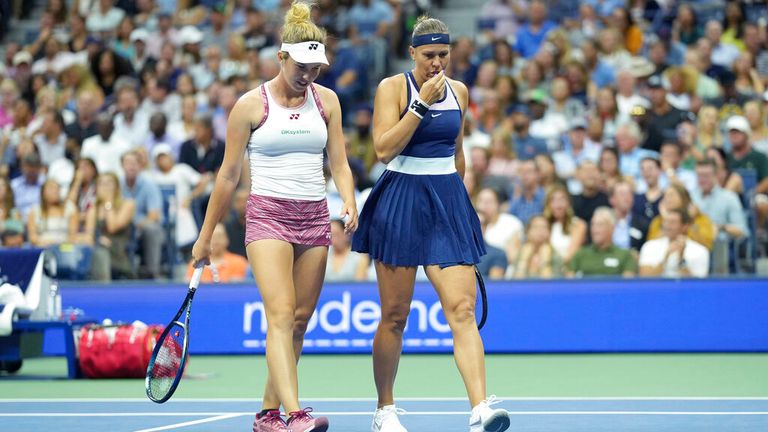 Linda Noskova and Lucie Hradecka Pic: AP 