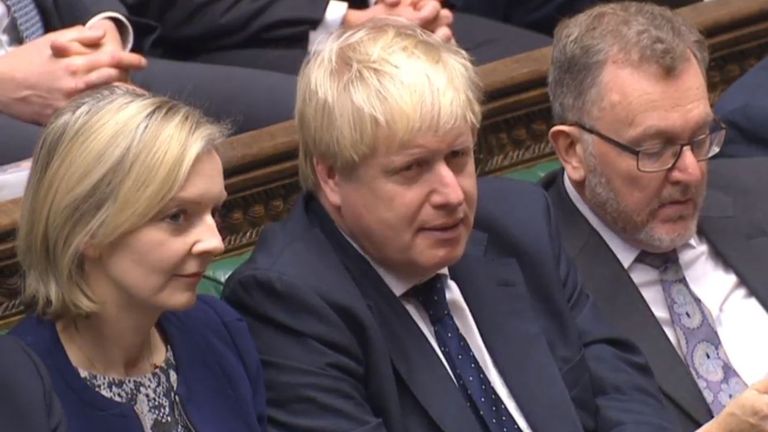 Lord Chancellor Liz Truss, Foreign Secretary Boris Johnson (centre) and Scottish Secretary David Mundell listen during Prime Minister&#39;s Questions in the House of Commons, London.
Read less
Picture by: PA/PA Archive/PA Images
Date taken: 16-Nov-2016
Image size: 1743 x 1079