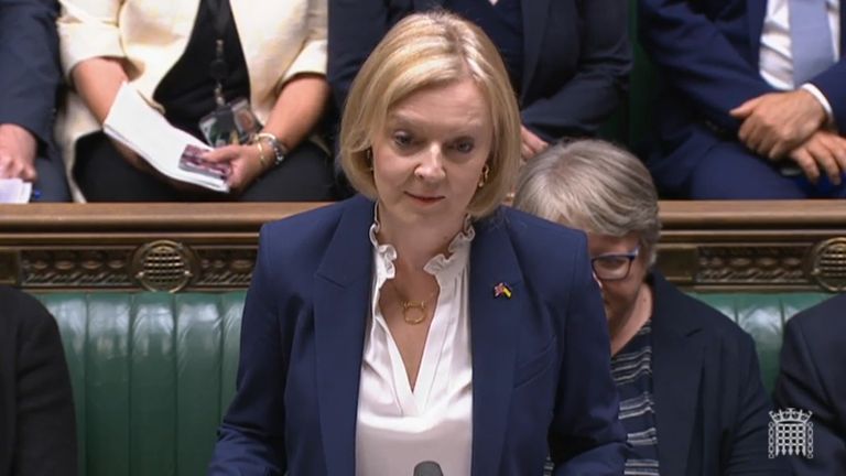 Liz Truss at her first PMQs as prime minister