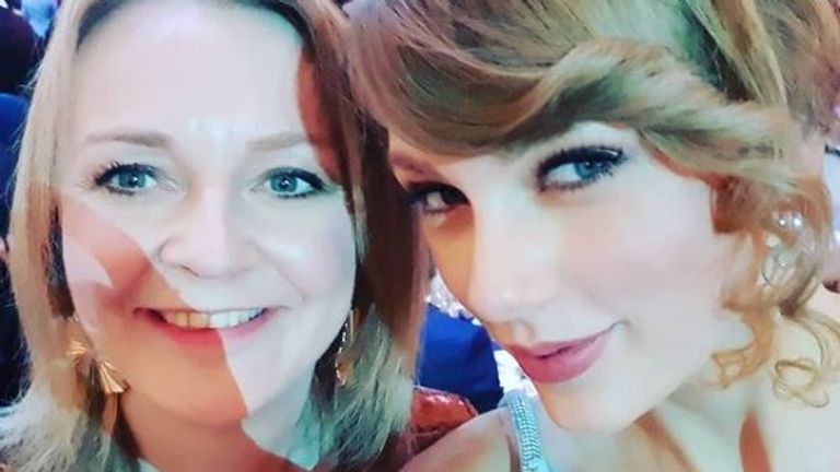Look what you made me do, Taylor.... #squadgoals #swiftwork #trouble #baftadinner. Pic: Liz Truss/Instagram