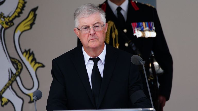 First Minister of Wales Mark Drakeford during an Accession Proclamation Ceremony at Cardiff Castle, Wales, publicly proclaiming King Charles III as the new monarch. Picture date: Sunday September 11, 2022.

