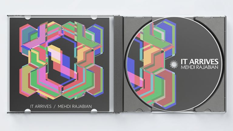 Mehdi Rajabian&#39;s album It Arrives, cover art by Claudio Roncoli