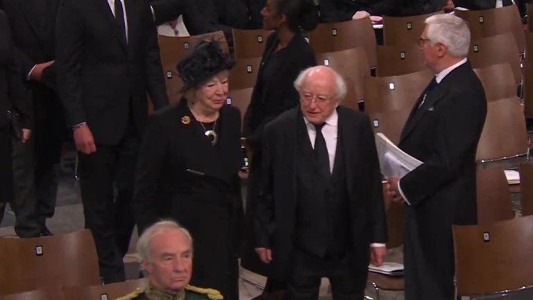 Michael D Higgins at the funeral for the queen 