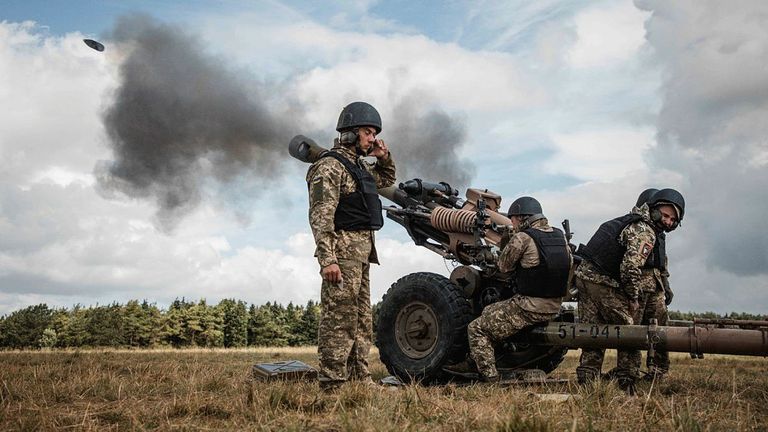 The UK is significantly expanding a training programme in Britain to turn potentially tens of thousands of Ukrainian recruits into frontline soldiers to fight Russia. Pic: Ministry of Defence