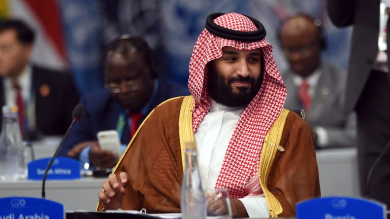 Saudi Arabia&#39;s Crown Prince Mohammed bin Salman. Pic: AP
