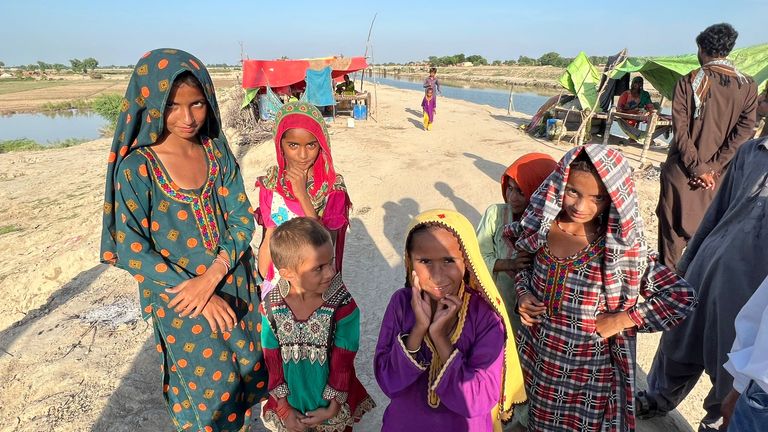 People affected by flooding in Pakistan