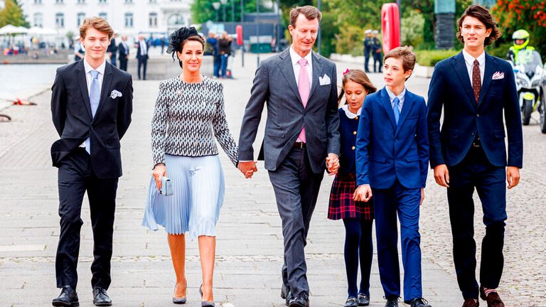 The children of Prince Joachim, centre, will be stripped of their royal titles Pic: AP