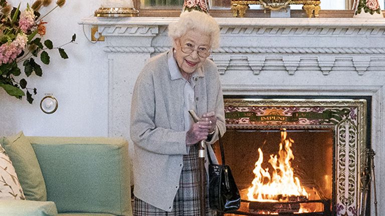 Queen Elizabeth II waits in the Drawing Room before receiving Liz Truss for an audience at Balmoral, Scotland, where she invited the newly elected leader of the Conservative party to become Prime Minister and form a new government. Picture date: Tuesday September 6, 2022.