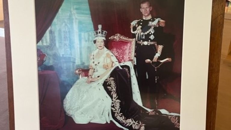 The Queen in coronation robes with the Duke of Edinburgh, taken by royal photographer Sir Cecil Beaton in 1953