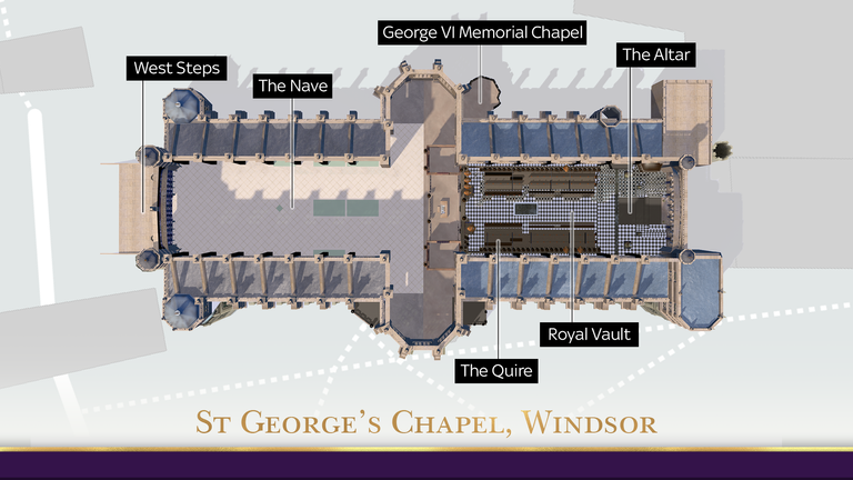 Floor plan of St George's Chapel