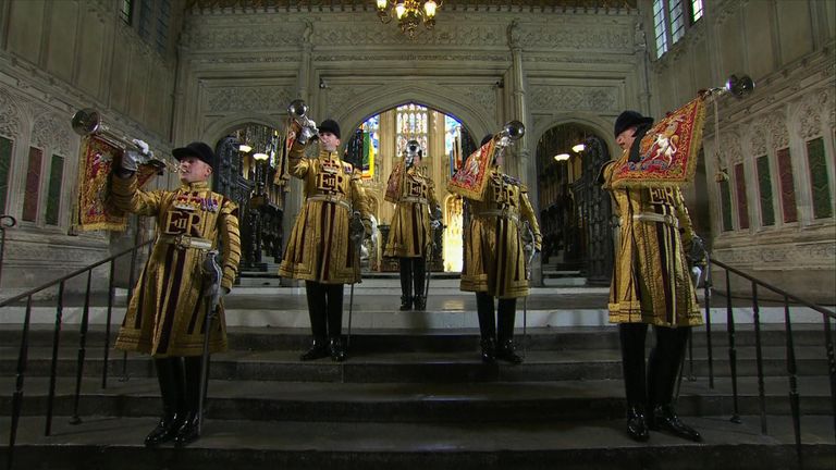 Trumpeters play the Last Post at the State Funeral of Queen Elizabeth II