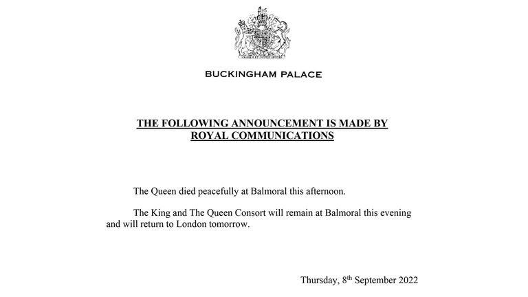 Royal announcement