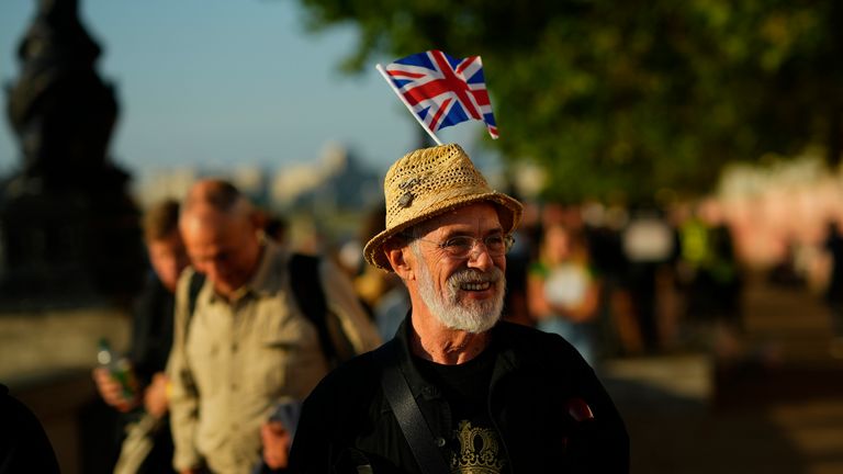 People queue to pay their respects to late Queen Elizabeth II who&#39;s body is lying in state at Westminster Hall in London, Wednesday, Sept. 14, 2022. Pic: AP